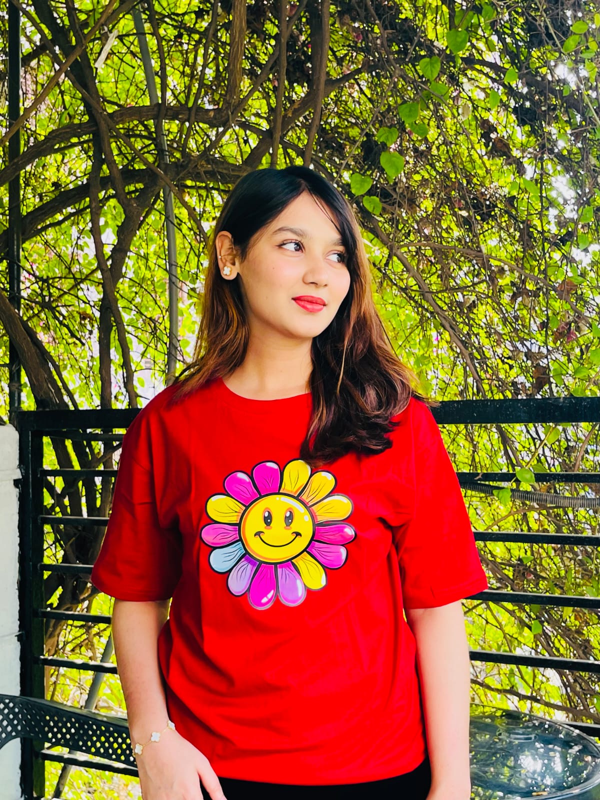 Drop Shoulder  ( Smile Red )