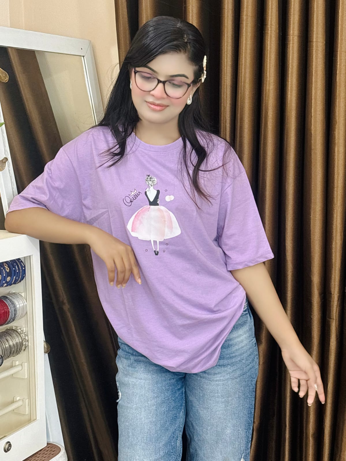 Drop Shoulder ( Doll purple )