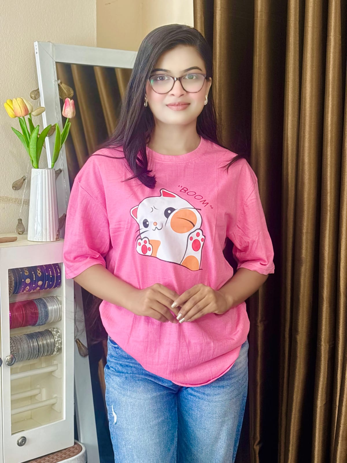 Drop Shoulder  ( Boom Pink )